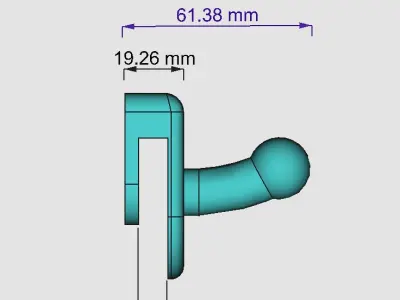 portable towel holder 3D print model