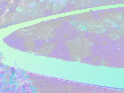 Field uphill highway 3D model