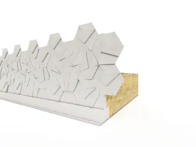 Wall Cross Section Insulation-Park wall detail-5 3D model