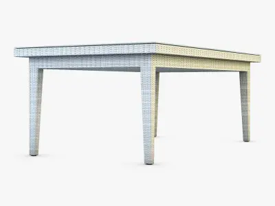 Rexus dining table white 3D model