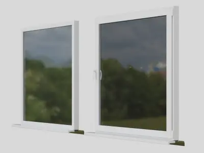 House windows 001 Low-poly 3D model