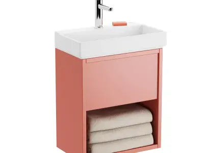 Tura Vanity Unit Light Terracota by Roca 3D model
