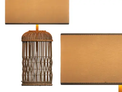 rattan lamp 3D model purchase