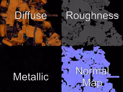 Majestic Bronze Horse model pack Low-poly 3D model