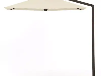 Square Beige Sunshade Umbrella 3D model