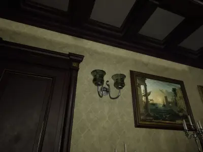 Wall Lamp Low-poly 3D model