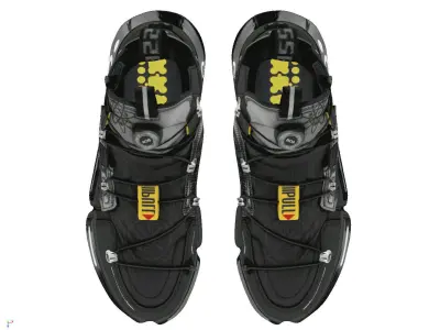 Cyberpunk fashion sneaker 5 Urban Techwear scifi future shoes  Low-poly 3D model