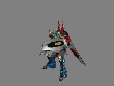 Attacker Gundam 16 3D model