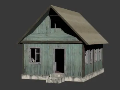 House wooden 3D model purchase