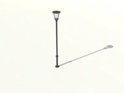 Park lamp 01 3D model