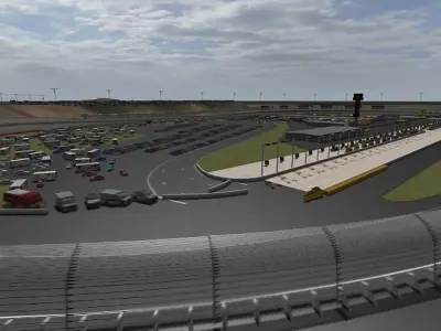 Iowa Speedway Game Ready Low-poly 3D model