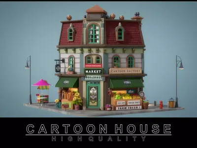 Cartoon House 15 3D model