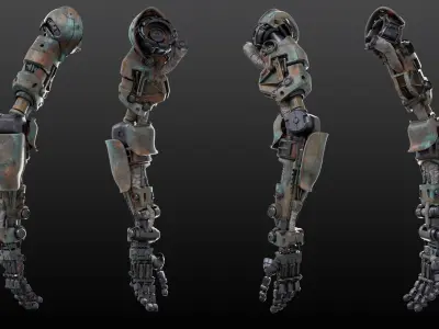 Hand mechanical 04 3D model