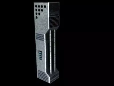 SciFi Column Low-poly 3D model
