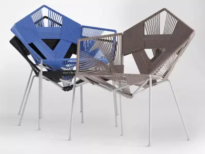 C E C chair designed 3D model