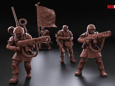 Shock Troops - Female Command Squad of the Imperial Force 3D print model