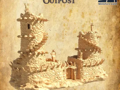 Small Orc Outpost Tabletop Terrain 28 MM 3D print model