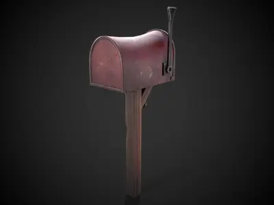 stylized mailbox Low-poly 3D model