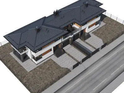 Duplex house 1 3D model