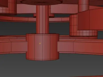 White Black Golden modern Led Ceiling Lamp 3D model