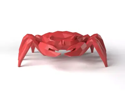 Crab Low Poligonal Low-poly 3D model