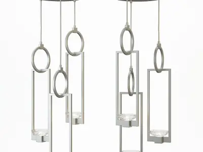 Fine Art Lamps Delphi 3 Light Cluster Pendant 3D model