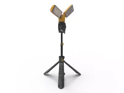 Job Site Lamp Low-poly 3D model