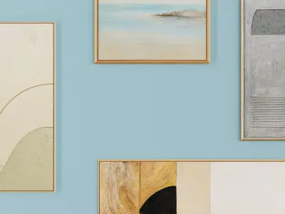 painting photo frame 3d model Low-poly 3D model