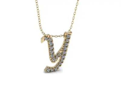 Pendant Alphabet Letter Y 3D print model