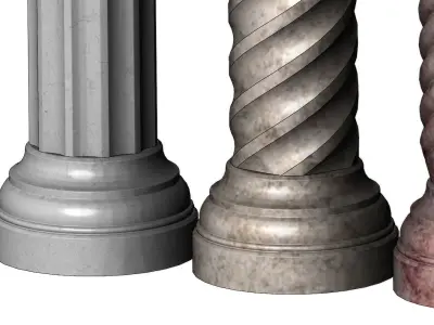 Miniature model making columns 3D print model