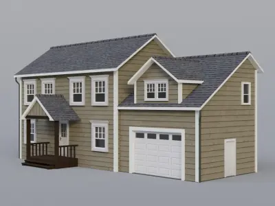 Low Poly house 7 Low-poly 3D model