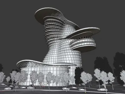 turning twisted bldg model 3D model