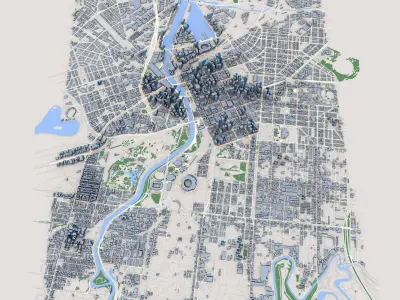 Melbourne City Australia 3D model