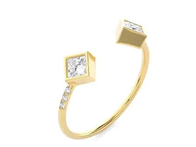 Light Minimalist Diamond Ring 3D print model