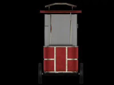Turkish Bagel Cart Low-poly 3D model