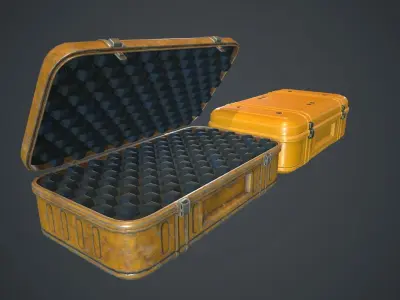 Metal Case PBR Game Ready Low-poly 3D model