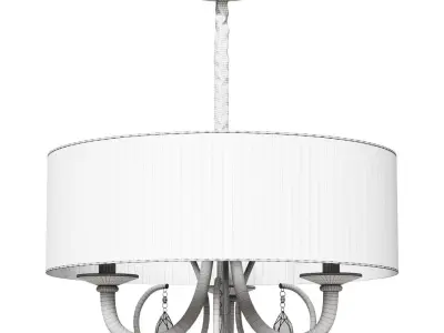 Ideal Lux SWAN Kristallglas Hangeleuchte Plissee Weiss 035840 3D model