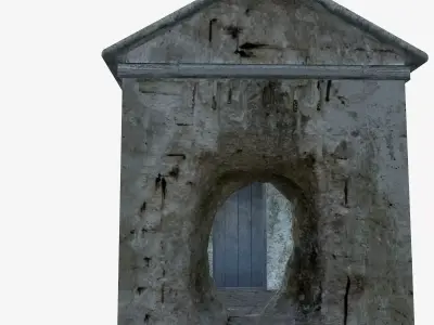 Crypt or a cottage  Low-poly 3D model