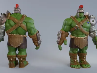 Planet Huk rigged 3D model