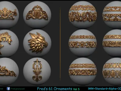 Freds 61 Classical Ornaments Vol 5 Low-poly 3D model