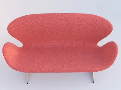 Swan Sofa 3321 - fabric upholstery 3D model