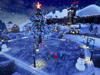 Christmas asset Pack Low-poly 3D model