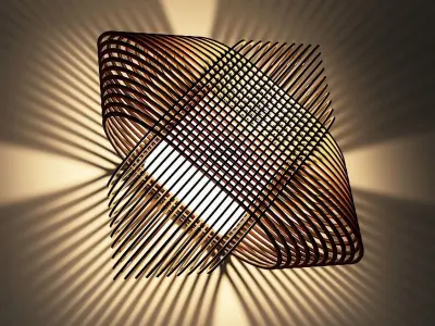 Plywood Lamp 3D model