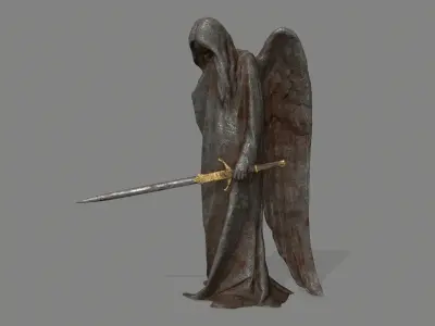 Angel Statue 3 Low-poly 3D model buy