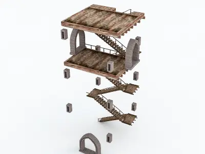 Castle pack part1 Low-poly 3D model