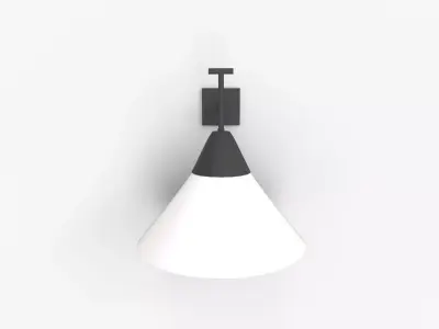 Exposior Black Wall Sconce Model 3D model