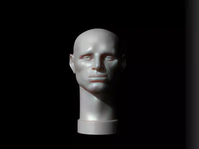 Male Head - John Asaro 3D model