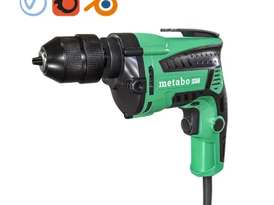 Metabo HPT38-in Keyless Drill D10VH2M Free 3D model