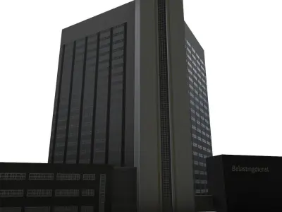 Amsterdam Belastingdienst Low-poly 3D model