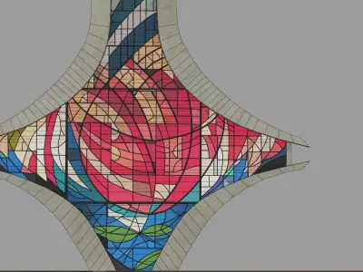 Damascene Sword Monument Damascus Syria 3D model